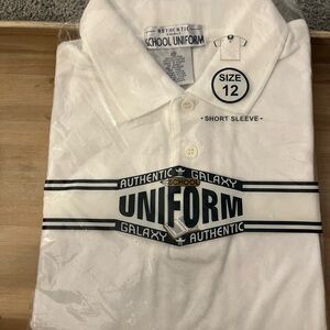 Boys White Polo Tee Size 12 - School Uniform